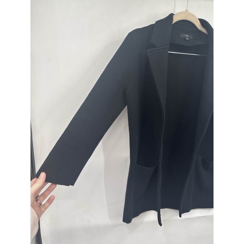 J. Crew Sophie Sweater Blazer Women XXS Black Open Classic Feminine Romantic - Picture 7 of 9